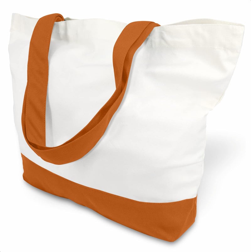 TOPDesign 1-Pack Super Strong Large 12oz Cotton Canvas Tote Bag, Reusable Grocery Shopping Cloth Bag, Fashionable Two-Tone Tote for Crafts, DIY Your Creative Designs - Image 1